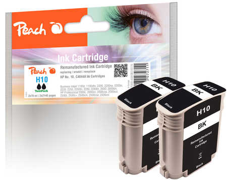 Peach PI300-458 ink cartridge 2 pc(s) Compatible Standard Yield Black