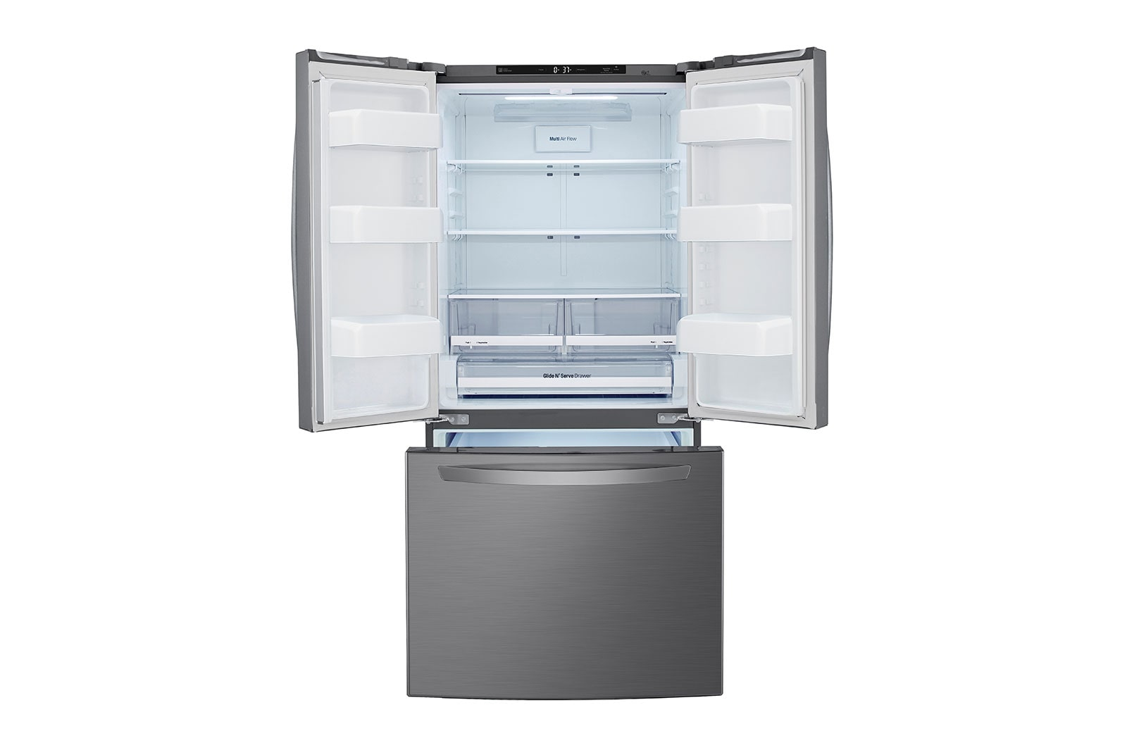LG LM65BGSK side-by-side refrigerator Freestanding Platinum, Silver – image 7