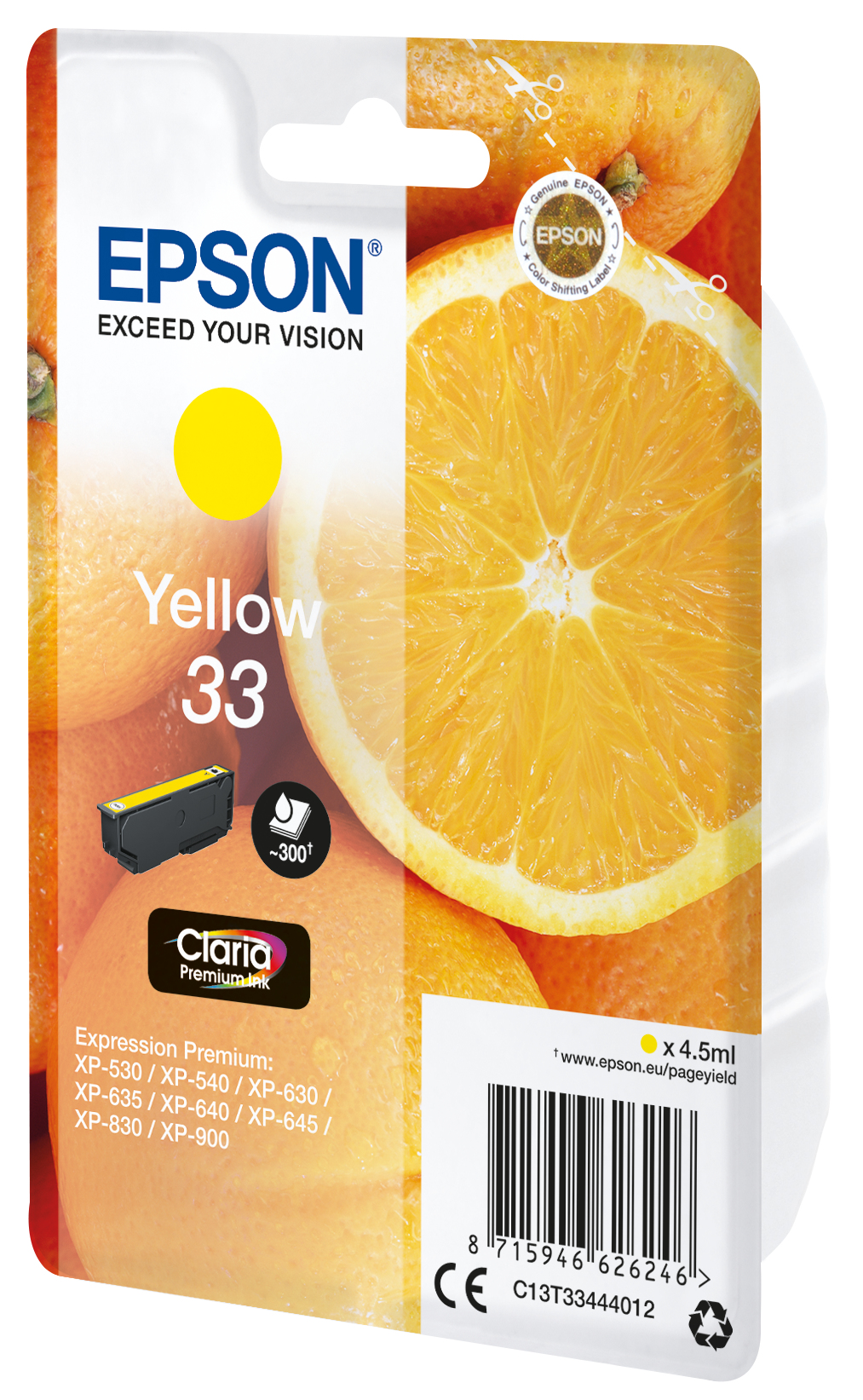 Epson Oranges 33 Claria Premium Single Yellow Ink – image 9