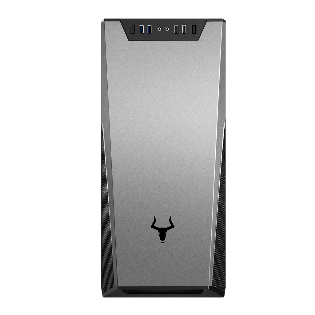 itek T-MASK Midi Tower Black, Grey – image 2