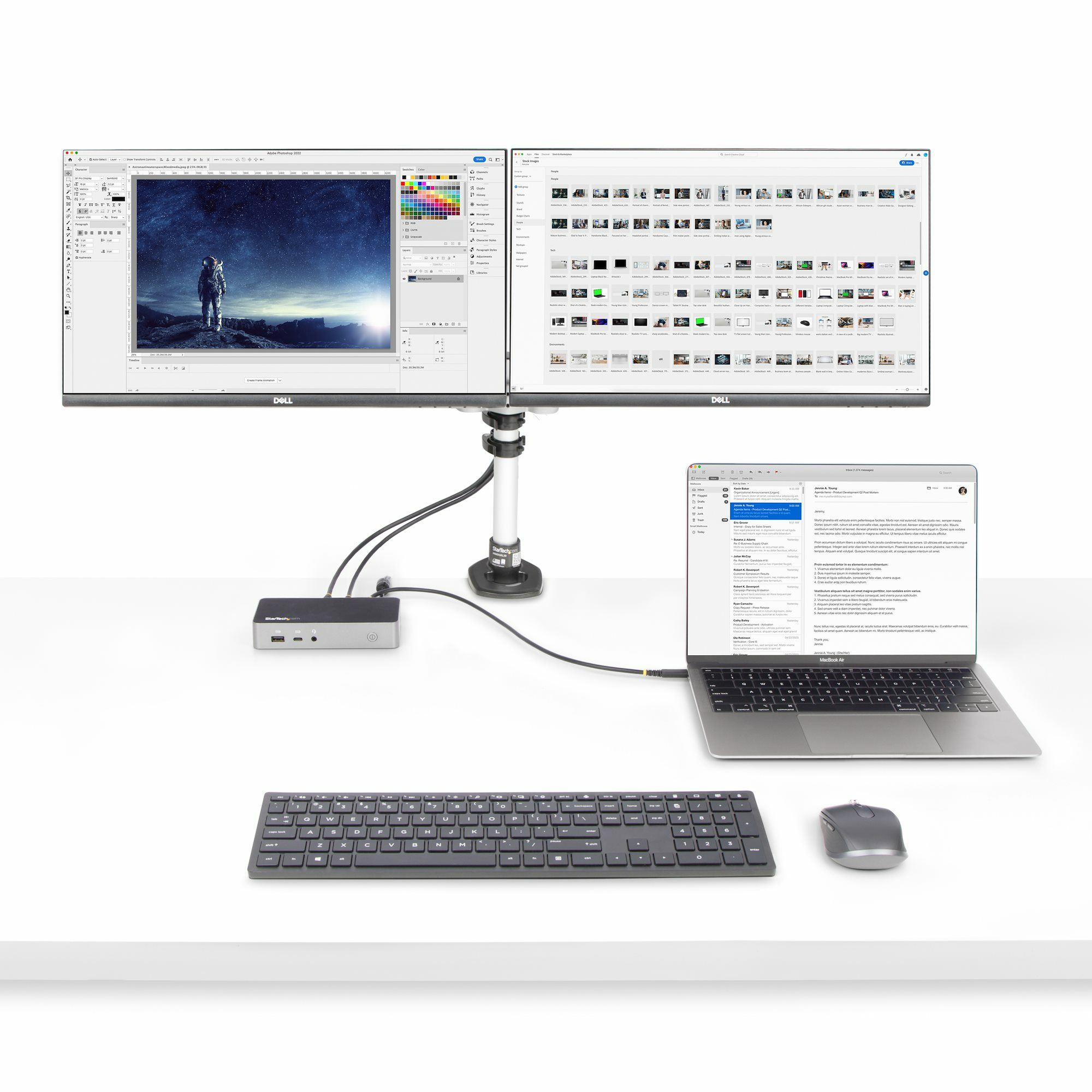 صورة كابل StarTech.com USB4 بطول 50 سم، USB-C إلى USB-C، 40 جيجابت في الثانية، أسود
