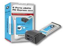 Conceptronic 2 Ports eSATA PC Express Card – image 2