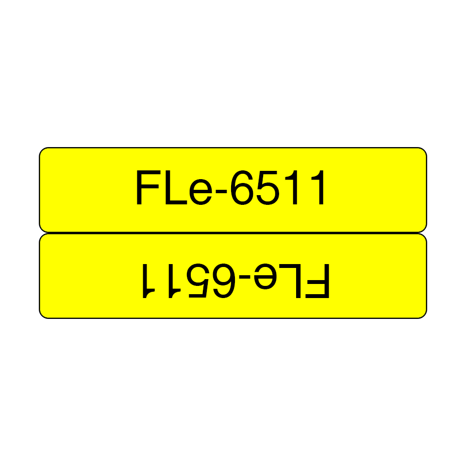 Brother FLE6511 etikett-tejp Svart på gul