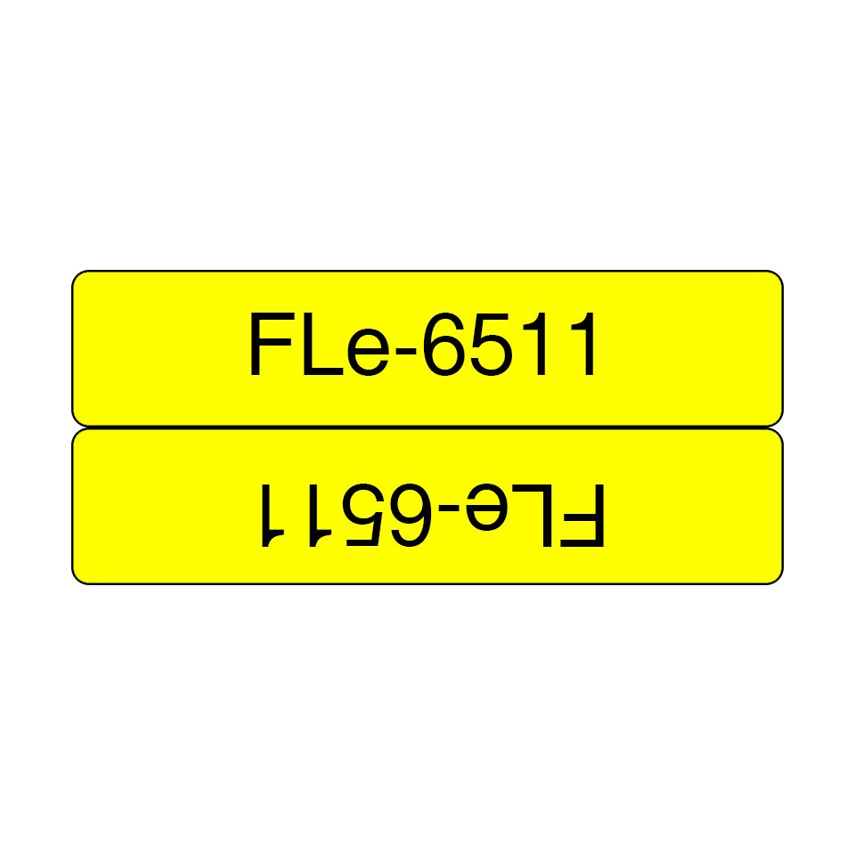 Brother FLE-6511 nastro per etichettatrice Nero su giallo