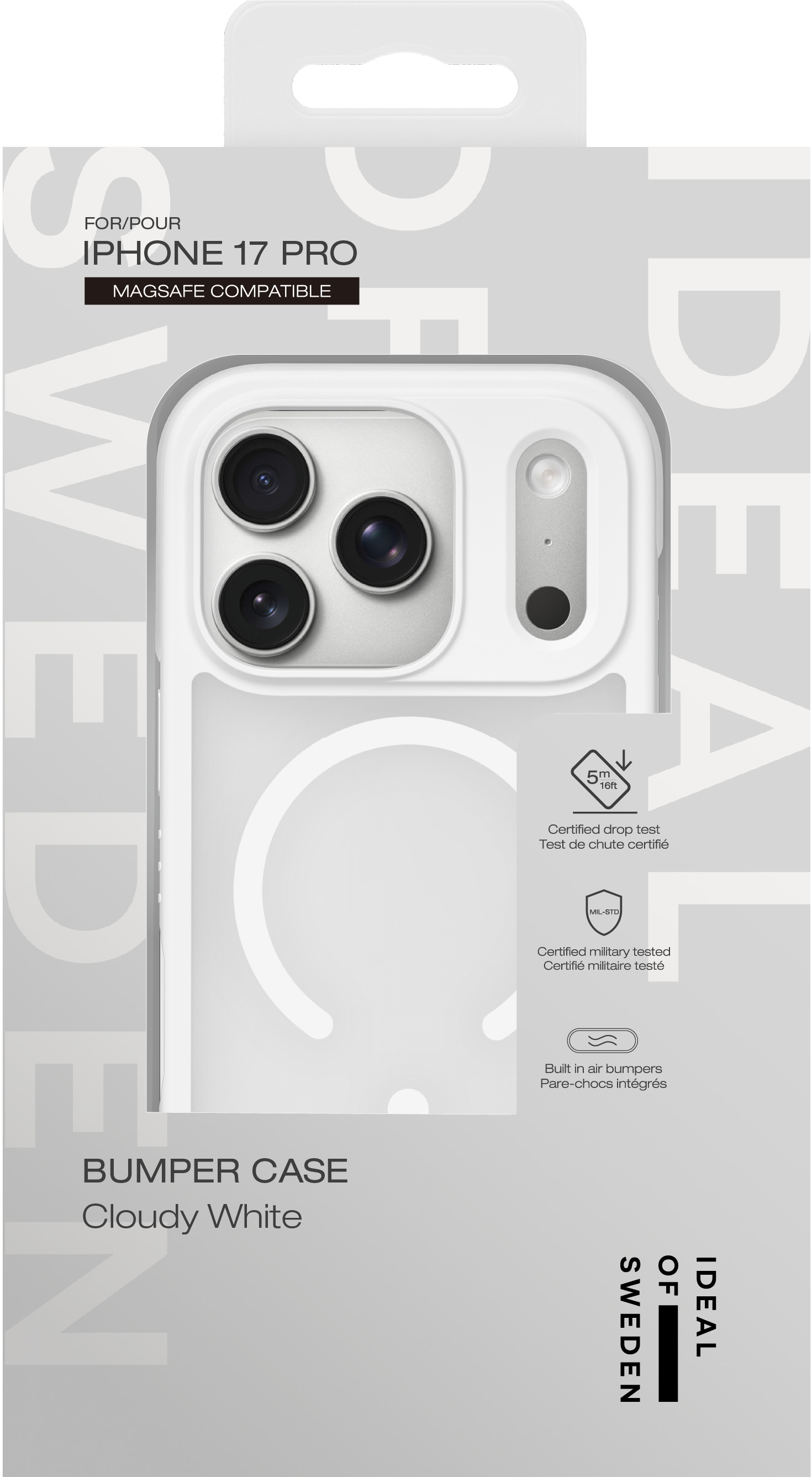 iDeal of Sweden Ideal Bumper Case MagSafe iPhone 17 Pro Cloudy White – image 4