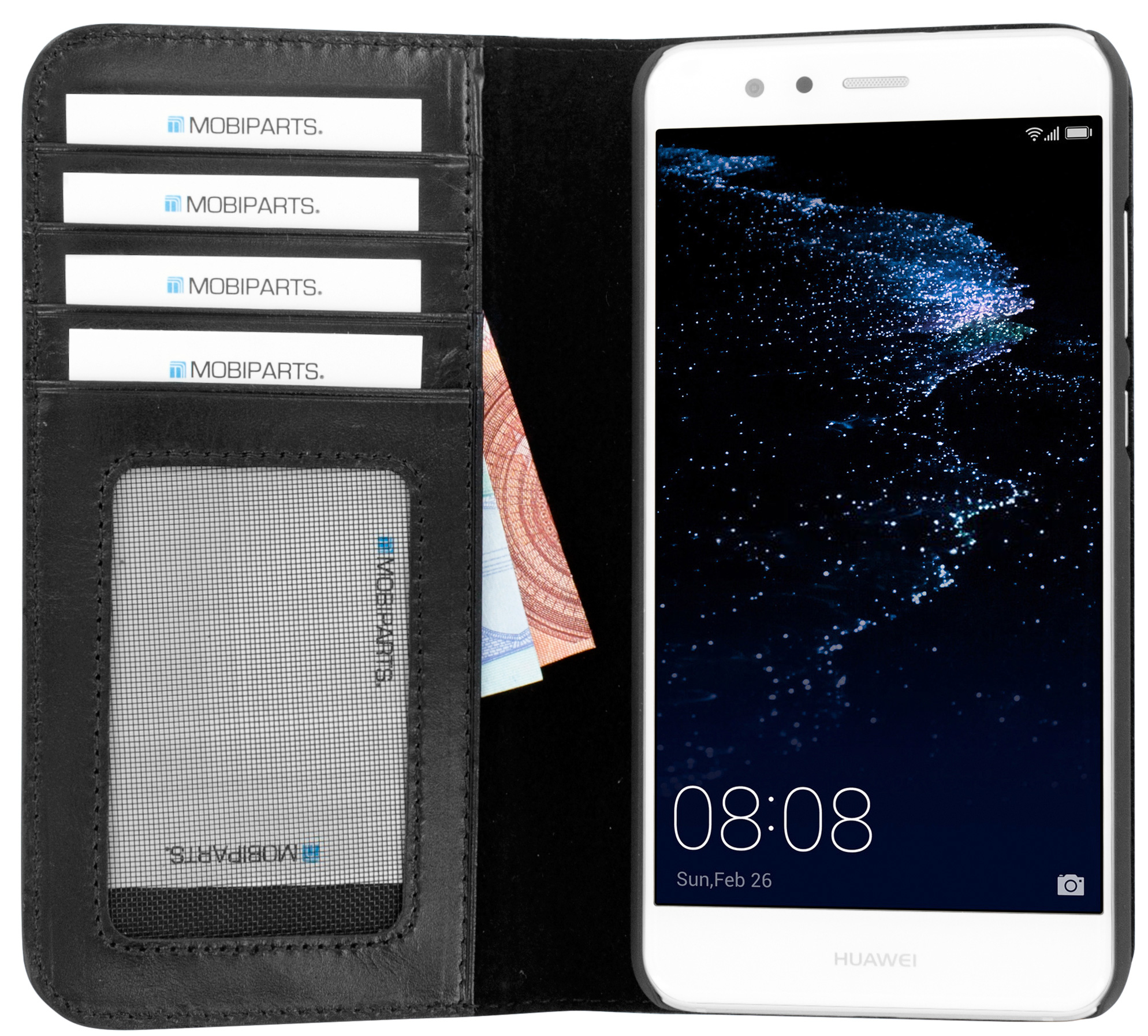 Mobiparts Excellent Wallet Case Huawei P10 Lite Jade Black – image 4