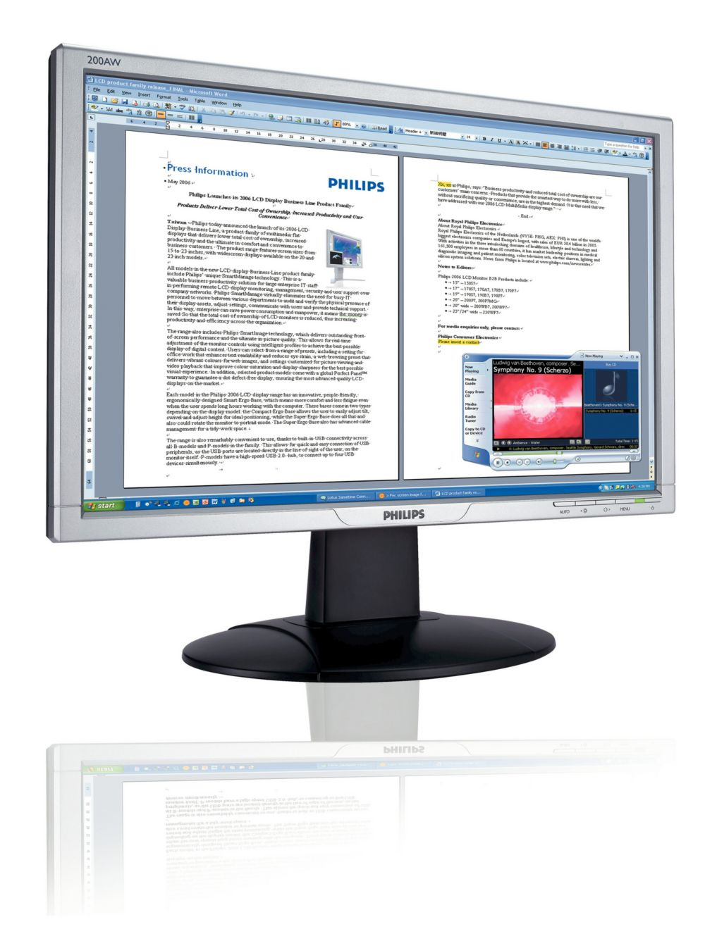 Philips 200AW8FS 20.1" wide WSXGA LCD widescreen monitor 