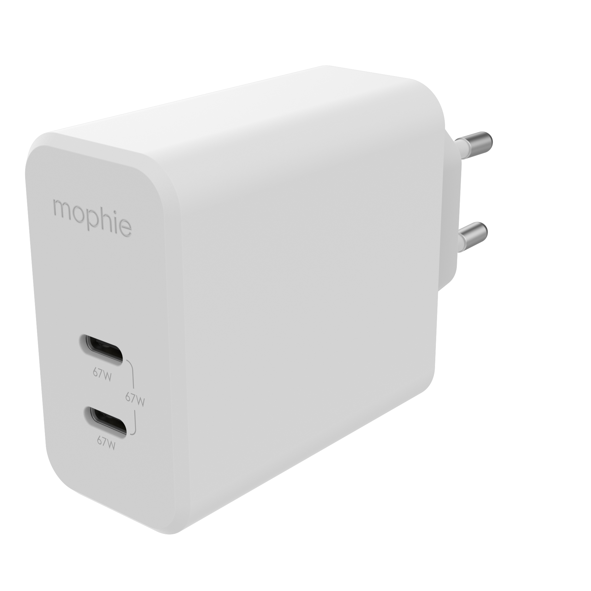 mophie Accessories-Wall Adapter-USB-C-PD-DUAL-67W-GAN-White-EU (2xUSBC) – image 2