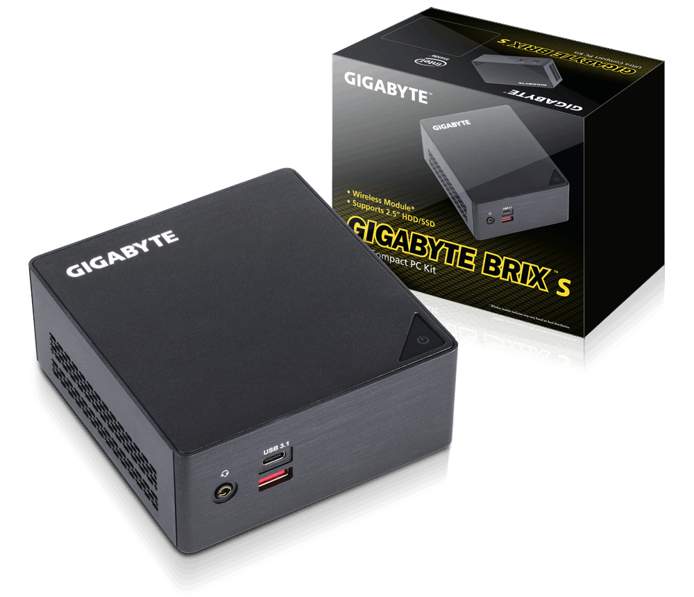GIGABYTE GB-BSI3HAC-6100 PC/workstation barebone Black i3-6100U BGA 1356 – image 1