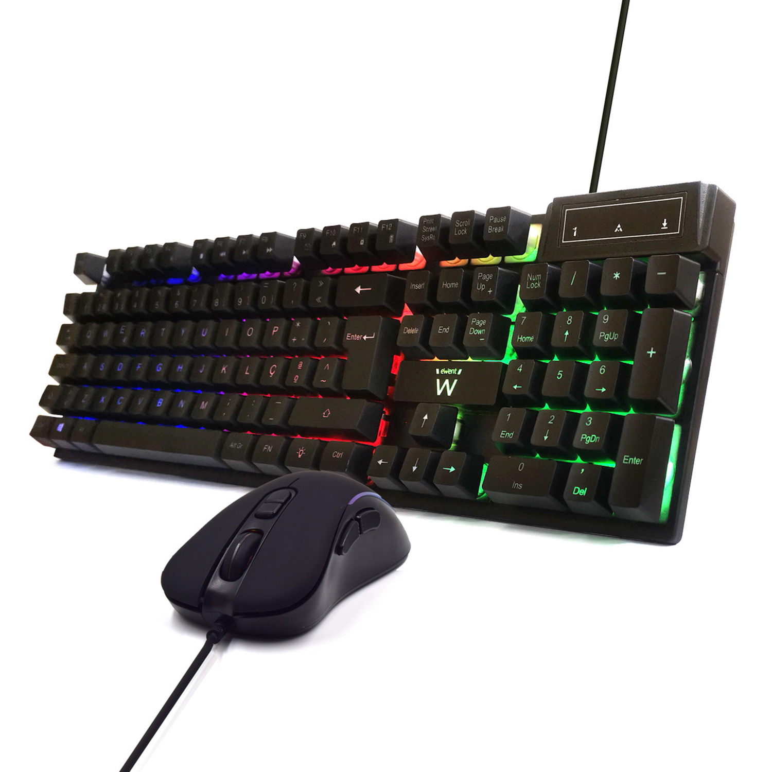 Ewent PL3202 keyboard Mouse included Gaming USB QWERTY Portuguese Black – image 2