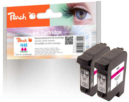 Peach PI300-490 ink cartridge 2 pc(s) Compatible Standard Yield Magenta