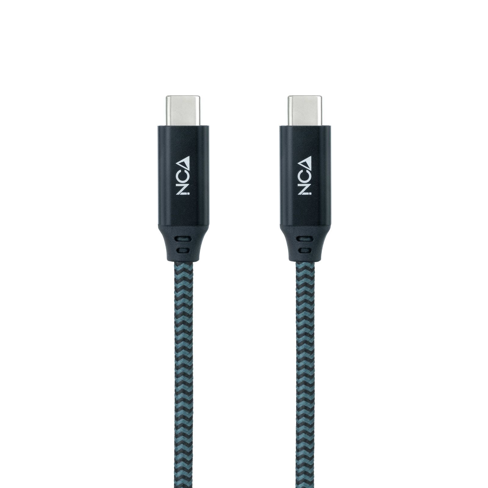 Resim Nanocable 10.01.4302-COMB USB4 Gen 2x2 20Gbps USB-C - USB-C Kablo, 2m, Turkuaz/Siyah/Gri