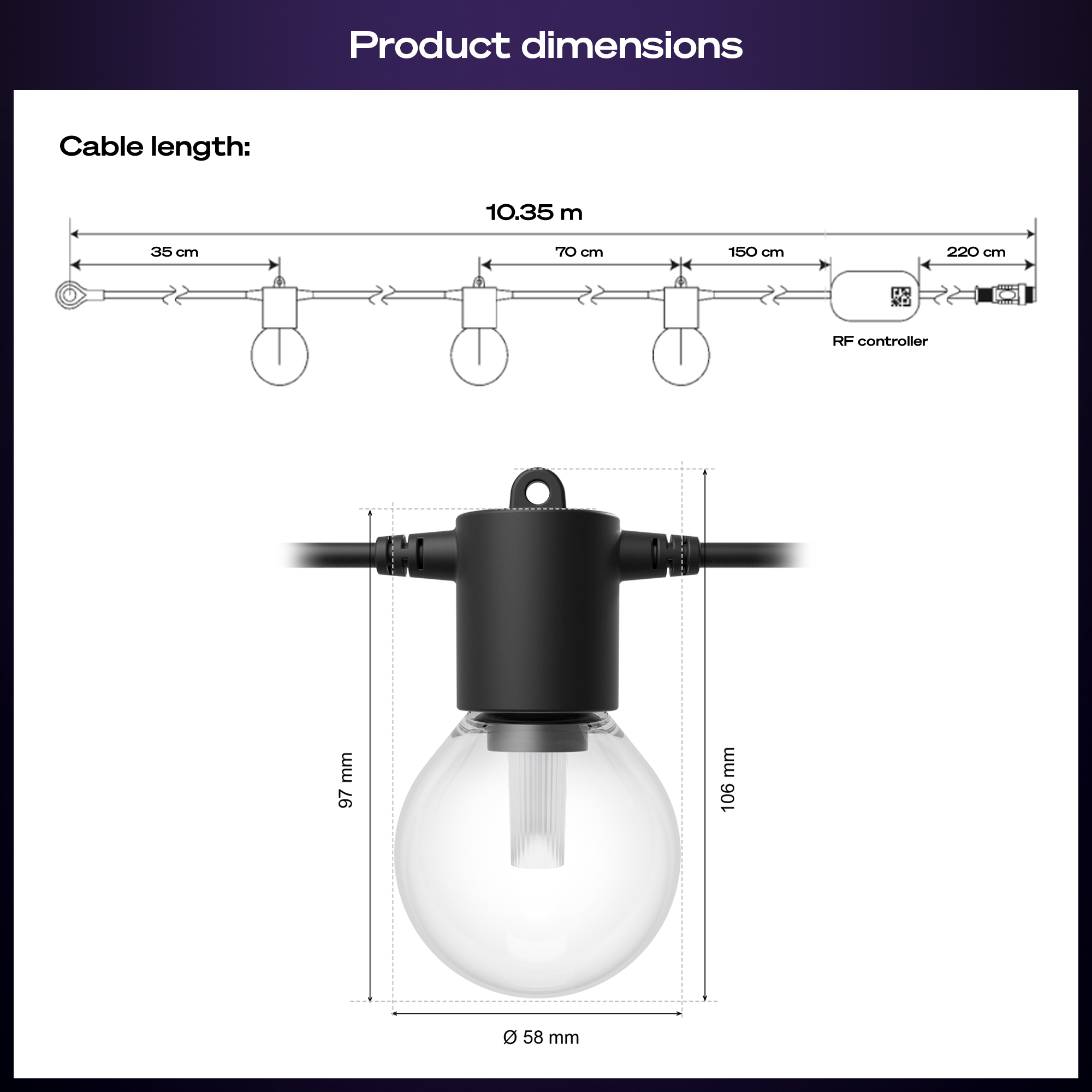 Philips by Signify Philips Hue Festavia globe string 7m 10bulb UK – image 9