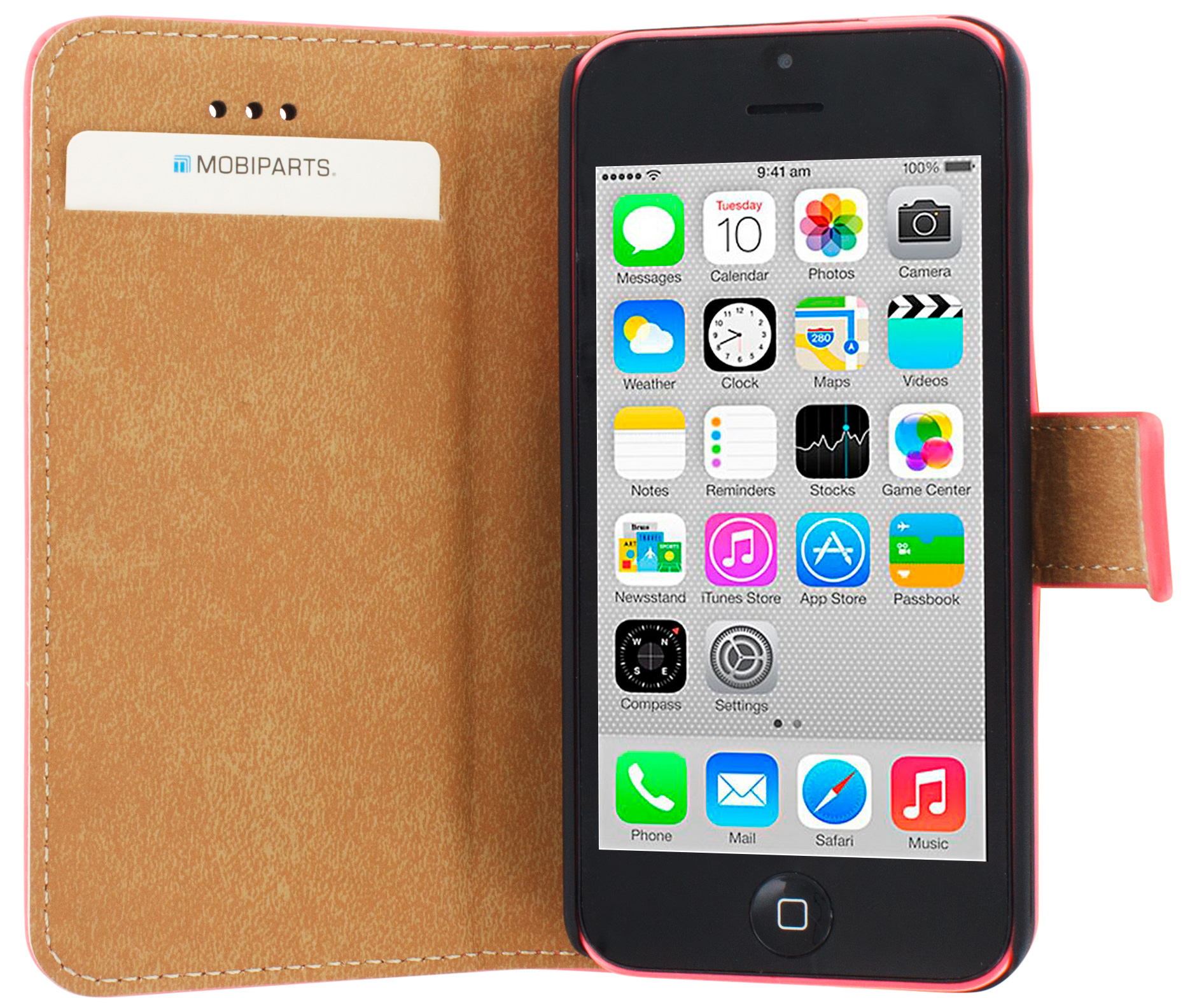 Mobiparts Premium Wallet Case Apple iPhone 5C Peach Pink – image 4