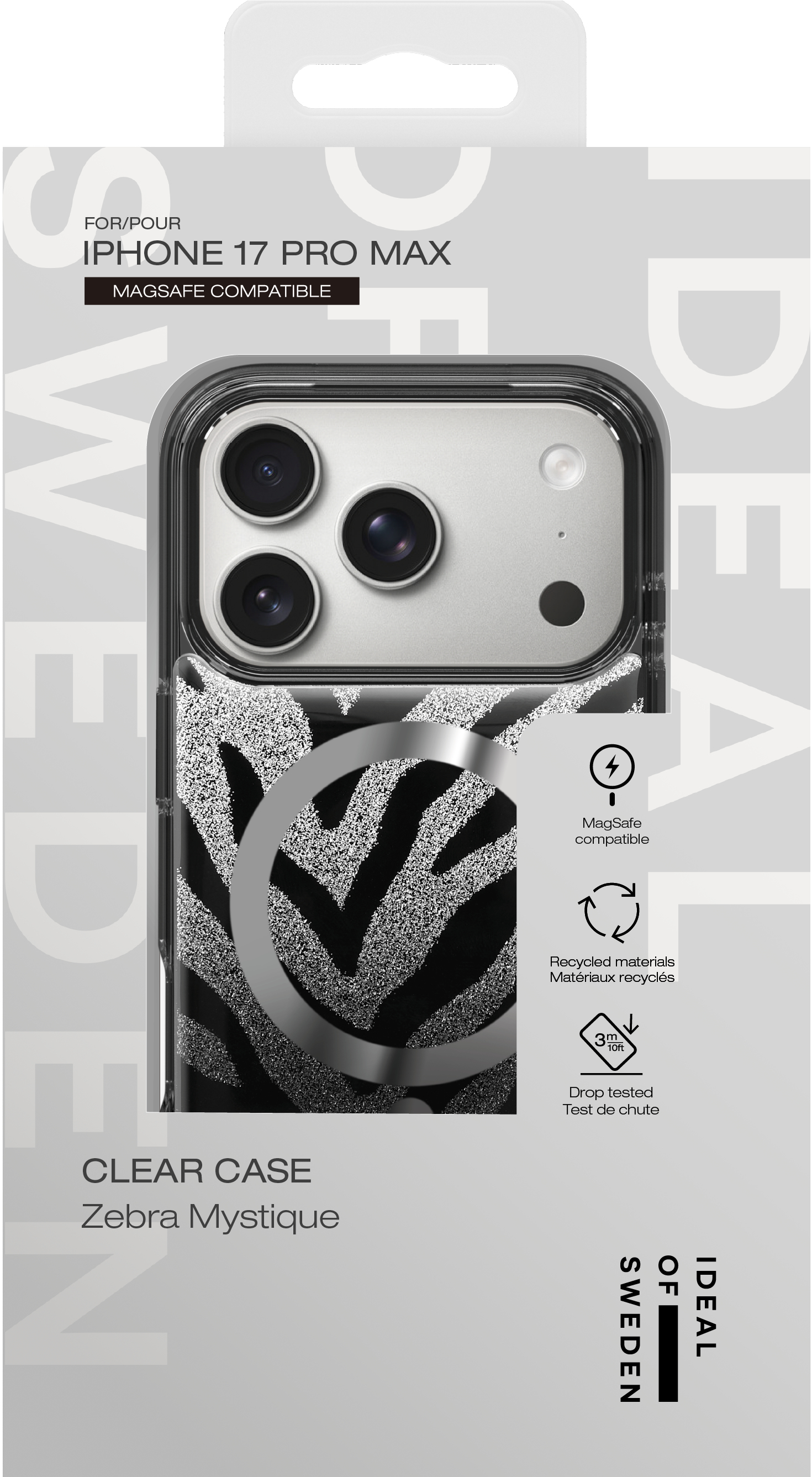 iDeal of Sweden Clear Case MagSafe iPhone 17 Pro Max Zebra Mystique – image 4