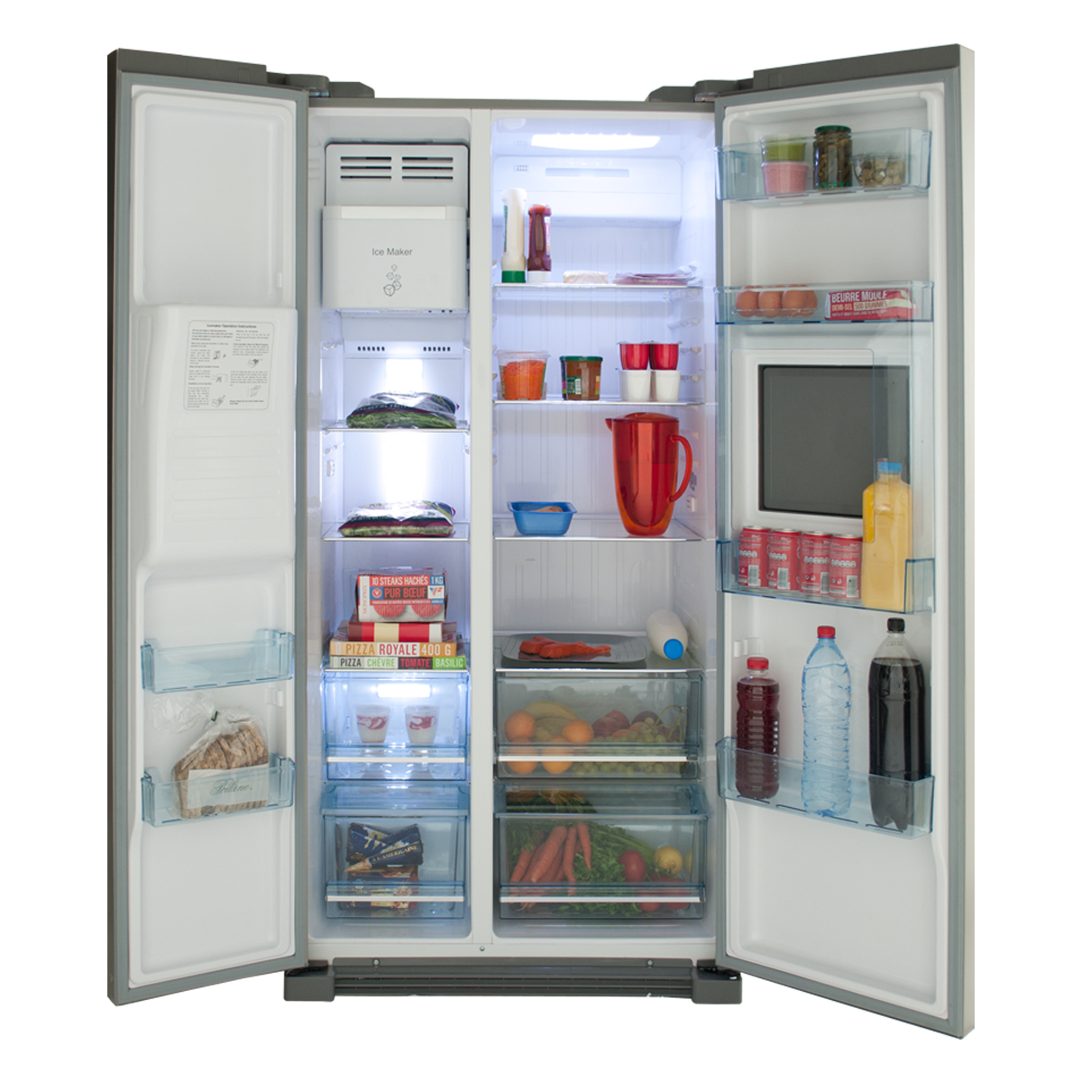 Haier HRF-628AF6 side-by-side refrigerator Freestanding – image 2