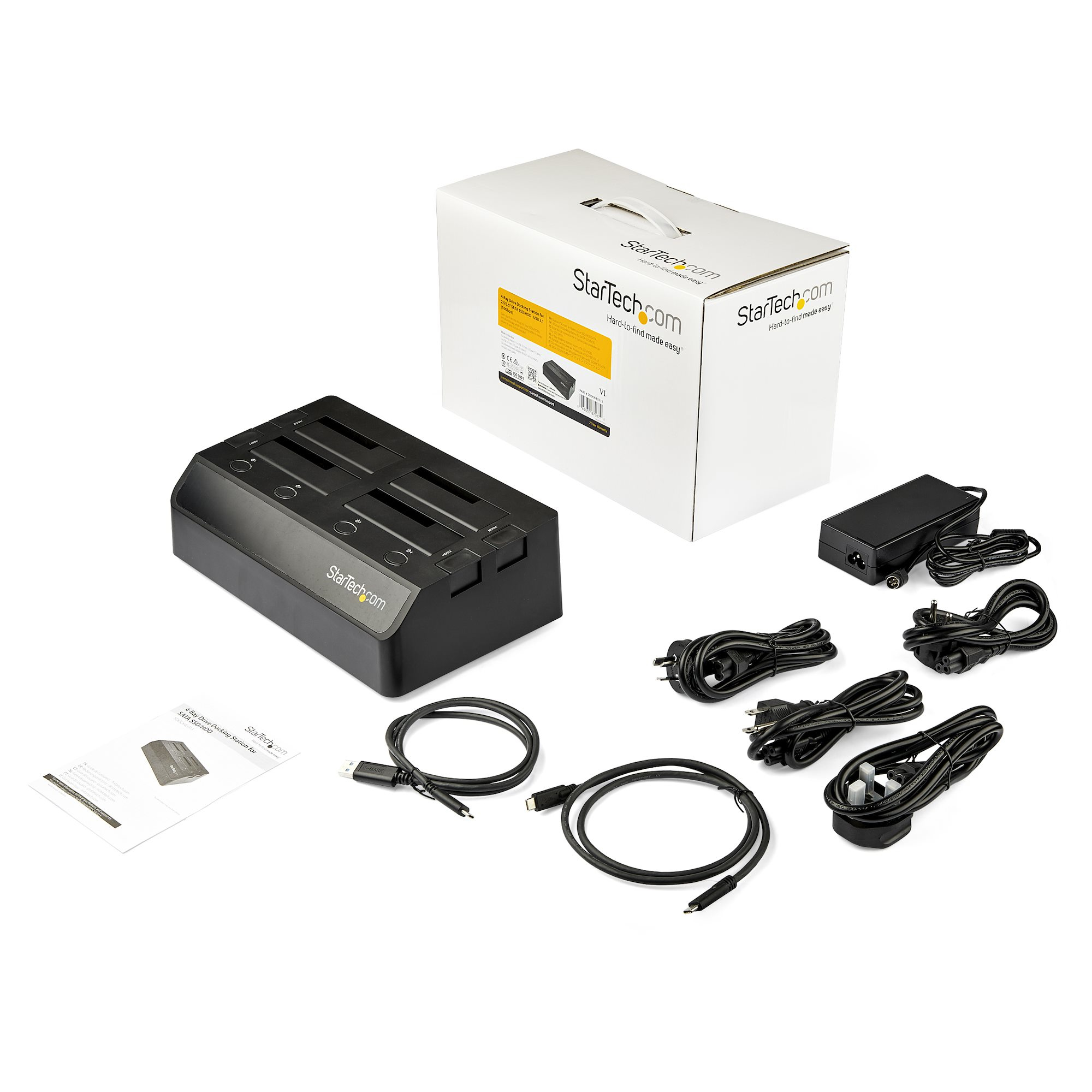 Docking Station StarTech.com - 2.5"/3.5" - USB 3.1 - SATA - 4 Bahías - HDD/SSD - Negro - SDOCK4U313 Docking Station StarTech.com - 2.5"/3.5" - USB 3.1 - SATA - 4 Bahías - HDD/SSD - Negro - SDOCK4U313