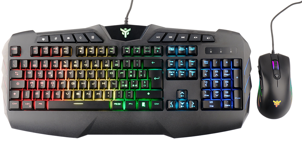 itek T20 keyboard Mouse included Gaming USB Italian Black
