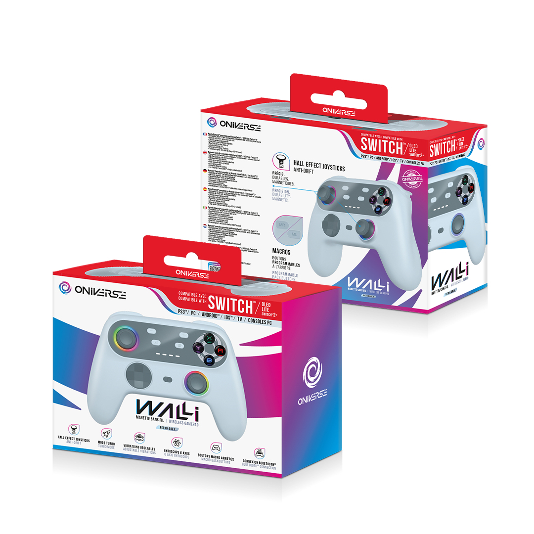 Oniverse Wireless Bluetooth controller Walli - Retro Grey (Nintendo Switch / PC / Mobile) – image 7