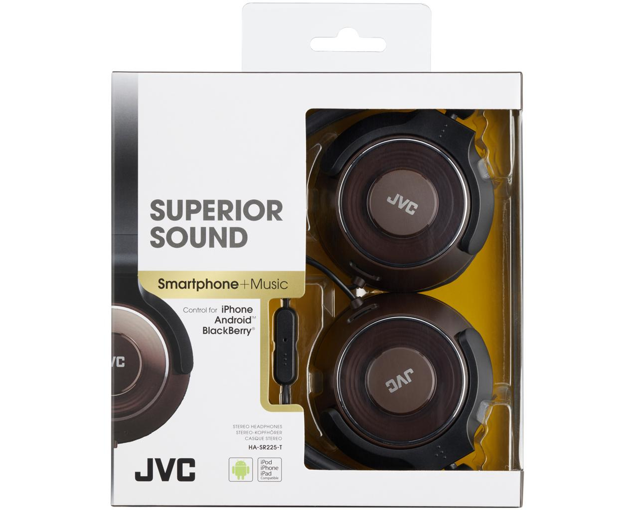 JVC HA-SR225-T-E Lightweight headphones with superior sound with remote and mic – image 2