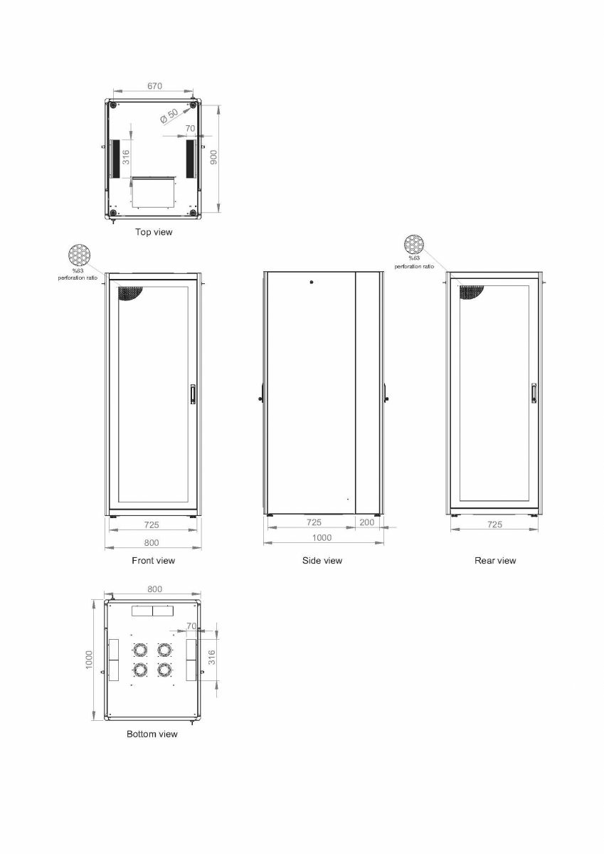 Equip Basic Flex 19' Cabinet, 42U – image 8
