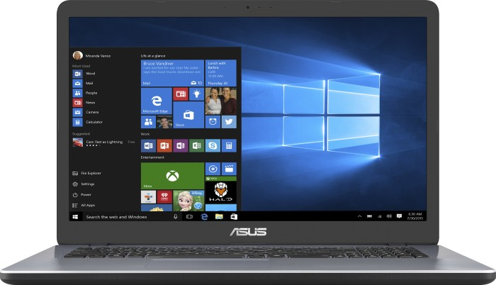 ASUS Vivobook 17 X705UA-BX1002T Intel® Core™ i3 i3-6006U Laptop 43.9 cm (17.3") HD+ 8 GB DDR4-SDRAM 512 GB SSD Wi-Fi 5 (802.11ac) Windows 10 Home Grey – image 6