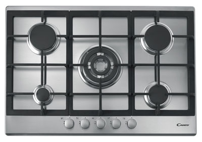 Candy CPG75SWPX hob Stainless steel Built-in Gas 5 zone(s)