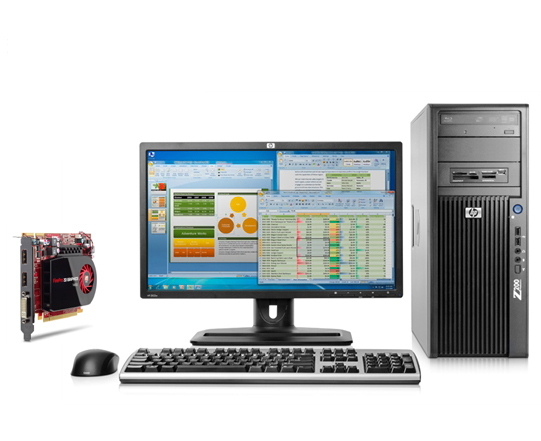 HP Z200 MT + ZR22w + ATI FirePro V4800