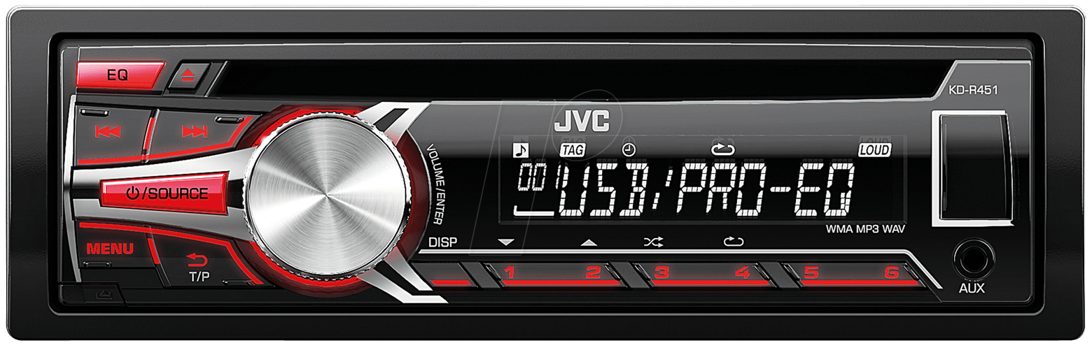 JVC KD-R451E car media receiver Black