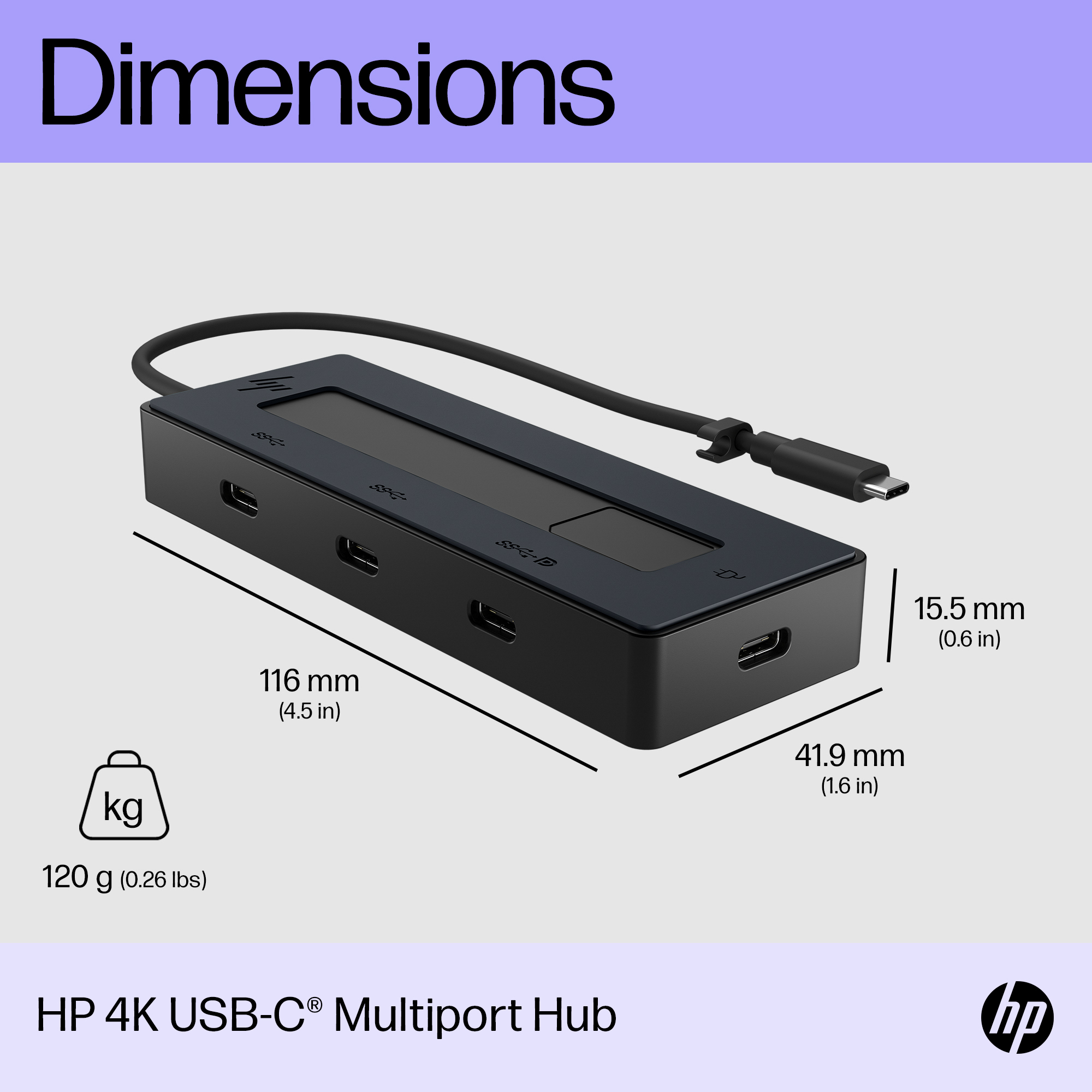 HP 4K USB-C Multiport Hub – image 5