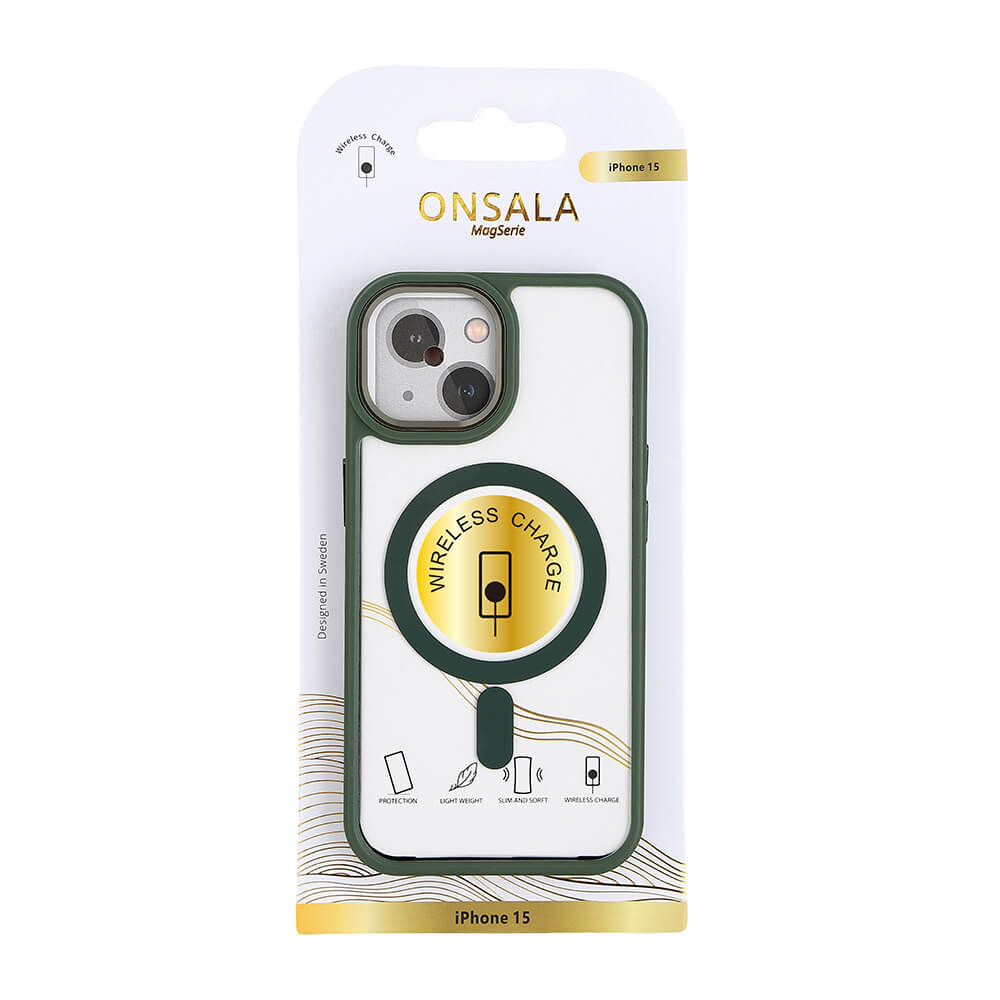 Onsala Phone Case Bumper MagSeries Green & Clear - iPhone 15 – image 2