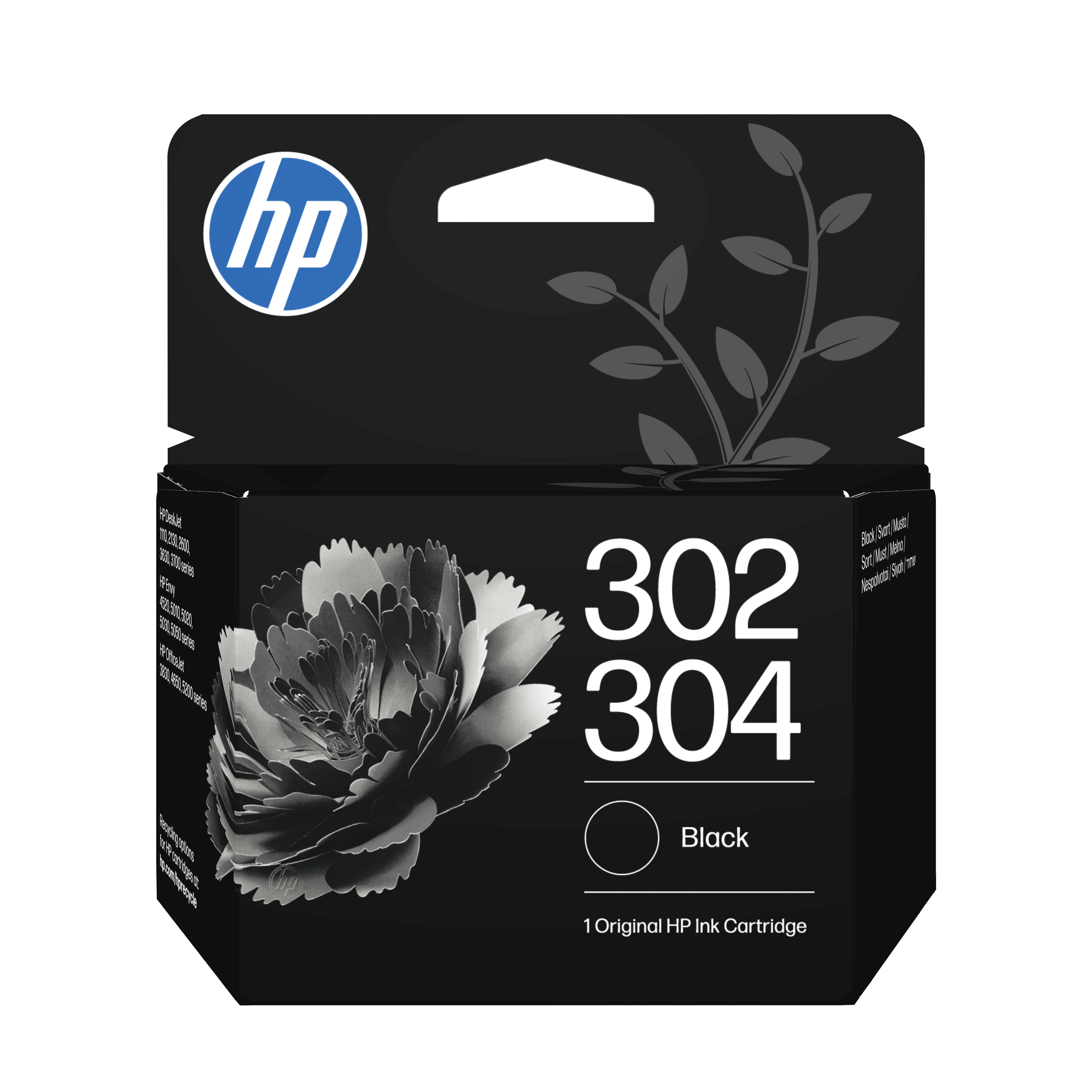HP 302/304 svart original blekkpatron