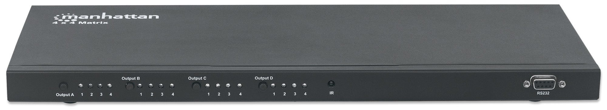 Manhattan 1080p 4x4 HDMI Matrix, Switch/Splitter Matrix with Four Inputs and Four Outputs, RS232 Control, Video Bandwidth Amplifier, Remote Control, Black (With – image 3