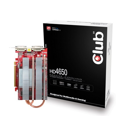 CLUB3D VGA Radeon HD4650 Heatpipe 512MB PCIE