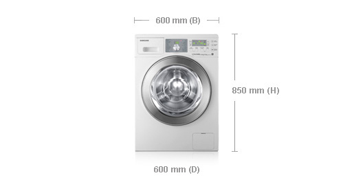 Samsung WD0814Y8E washer dryer Freestanding Front-load Chrome, White – image 3