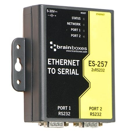 Brainboxes ES-257 2 Port RS232 Ethernet to Serial Adapter – image 2
