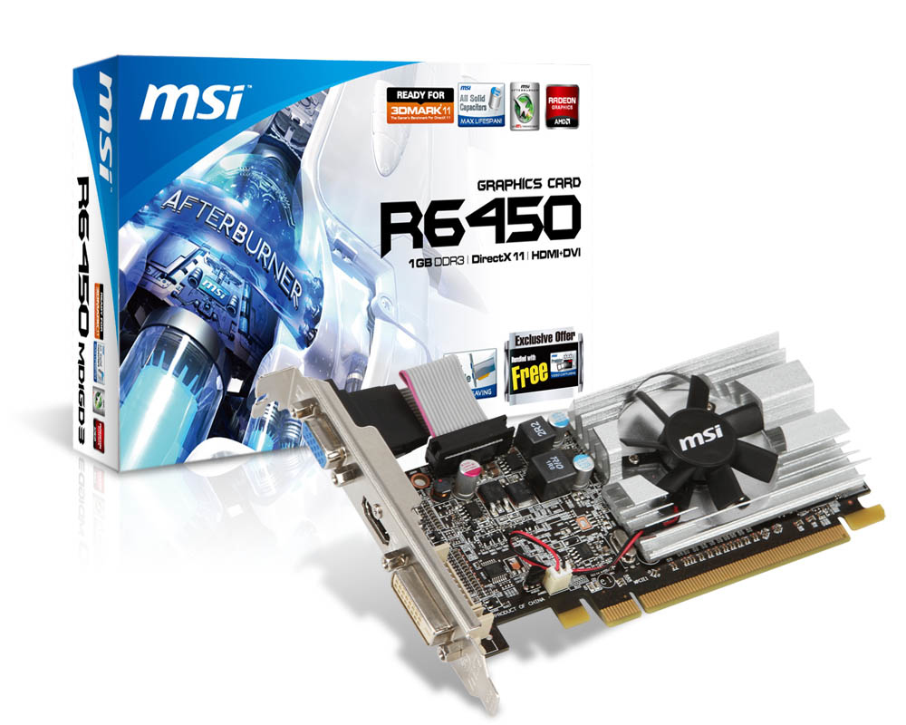 MSI V212-076R graphics card AMD Radeon HD6450 – image 1
