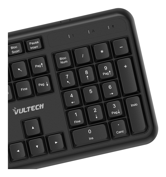 Vultech KM-811 keyboard Mouse included Office USB QWERTY Italian Black – image 5