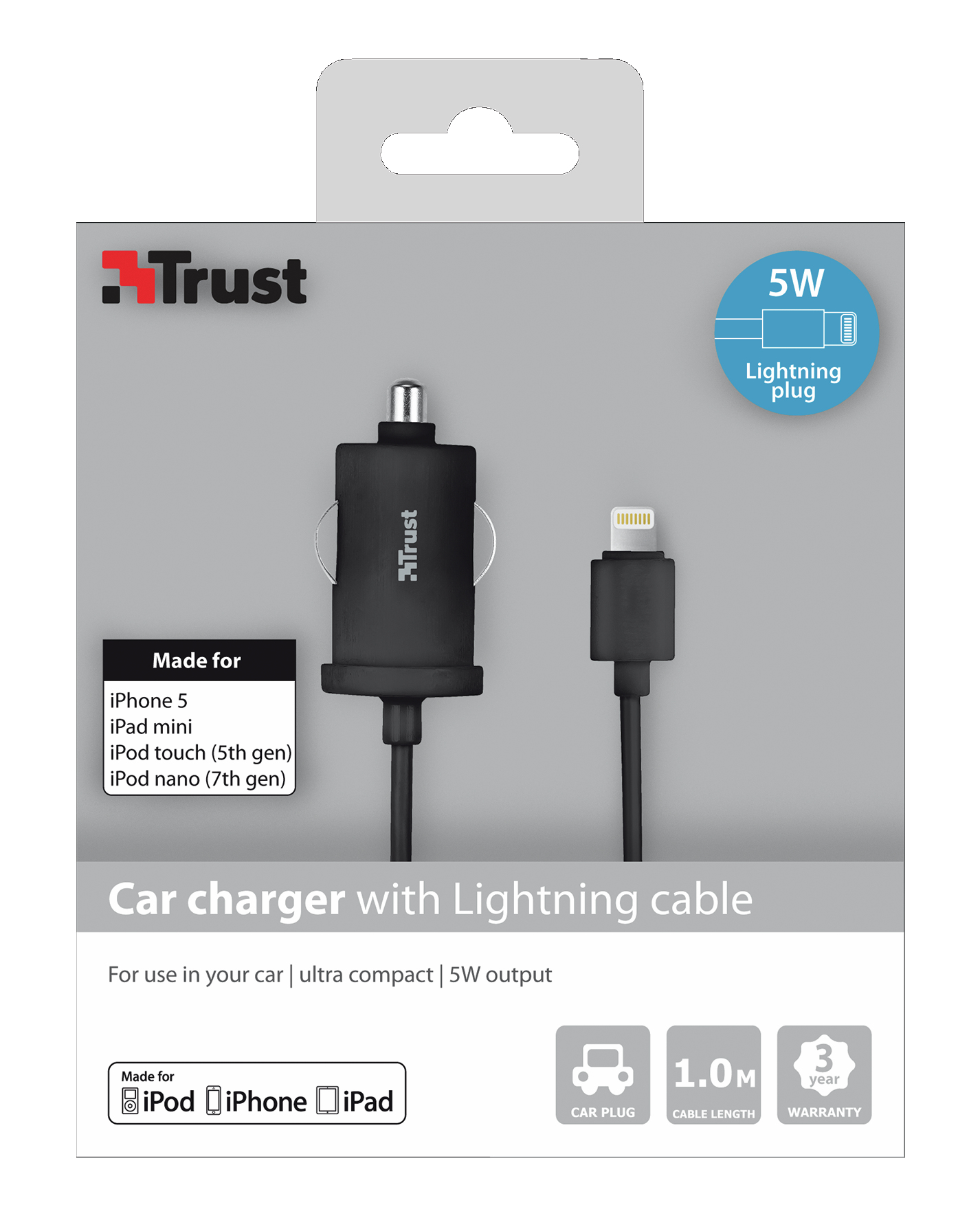 Trust Car Charger with Lightning cable – image 4