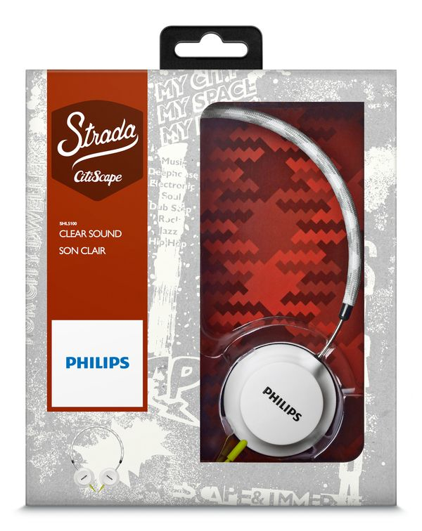 Philips CitiScape Strada SHL5100WT/28 headphones/headset Wired Head-band Green, White – image 2