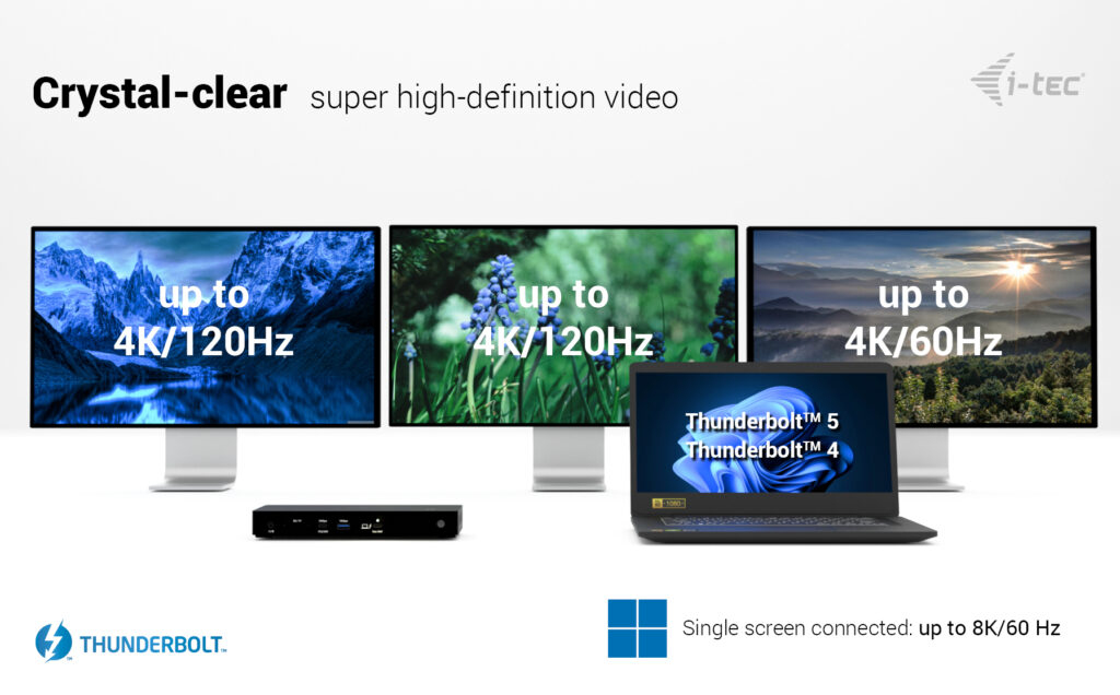i-tec Thunderbolt4 Triple Display Docking Station + Power Delivery – image 7