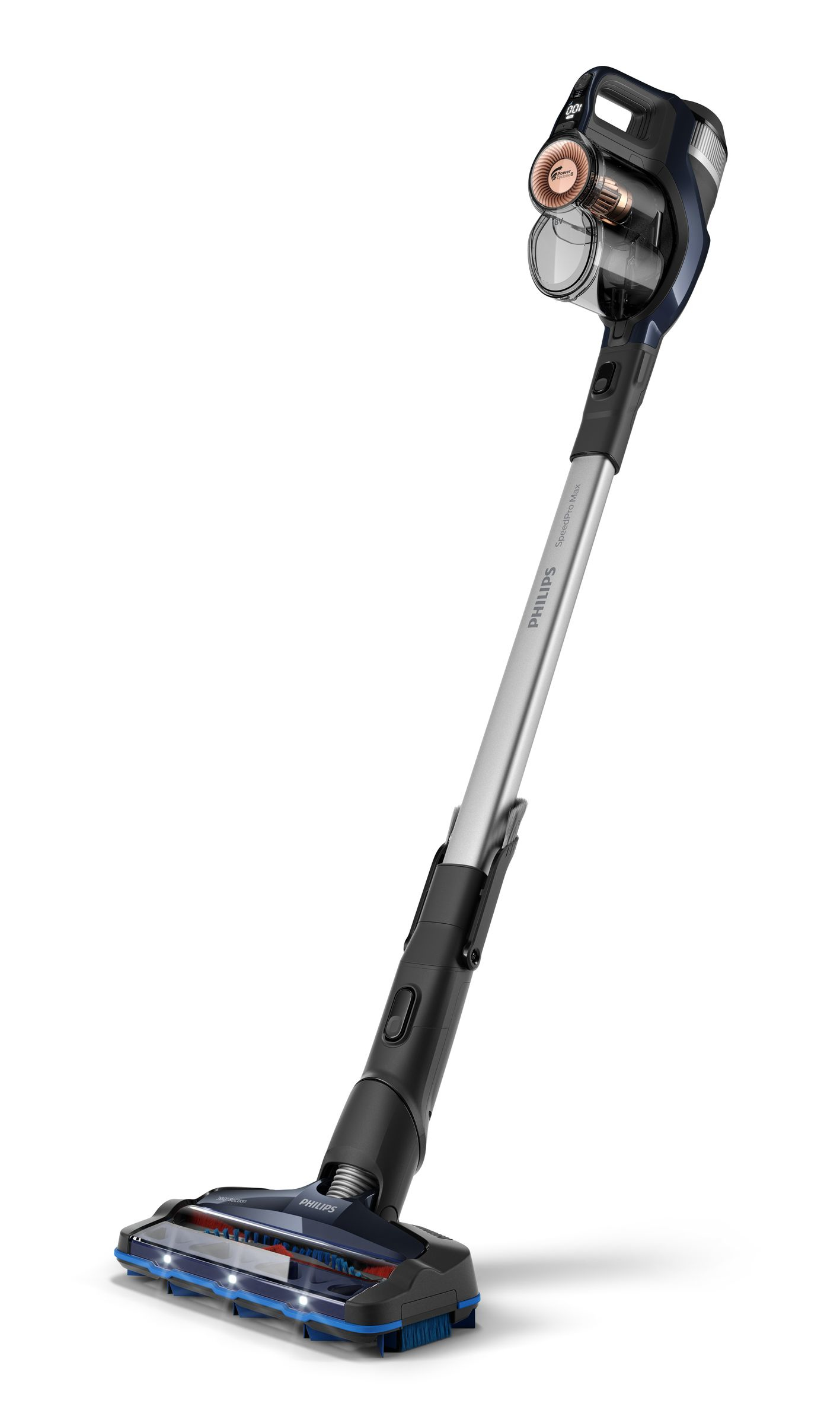 Philips FC6813/31 stick vacuum/electric broom 2-in-1 stick vacuum Dry Bagless Black, Silver
