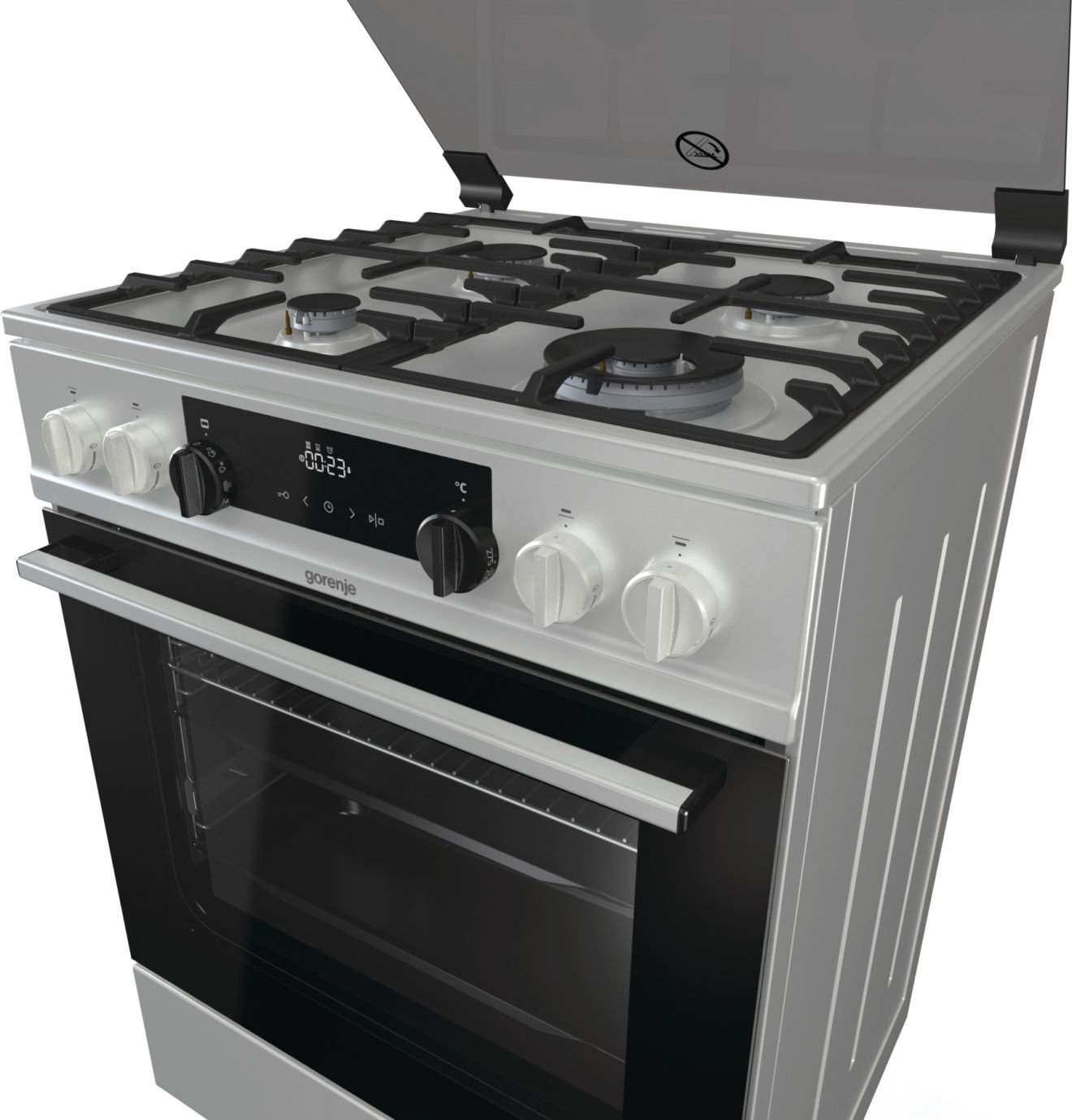Gorenje K6352XA Freestanding cooker Electric Gas Stainless steel – image 5