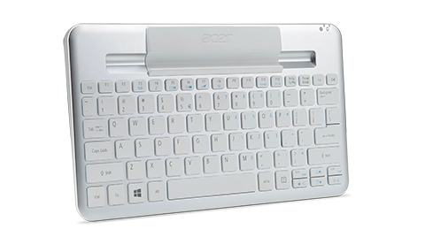 Acer NP.KBD11.00L mobile device keyboard QWERTY English Bluetooth Silver