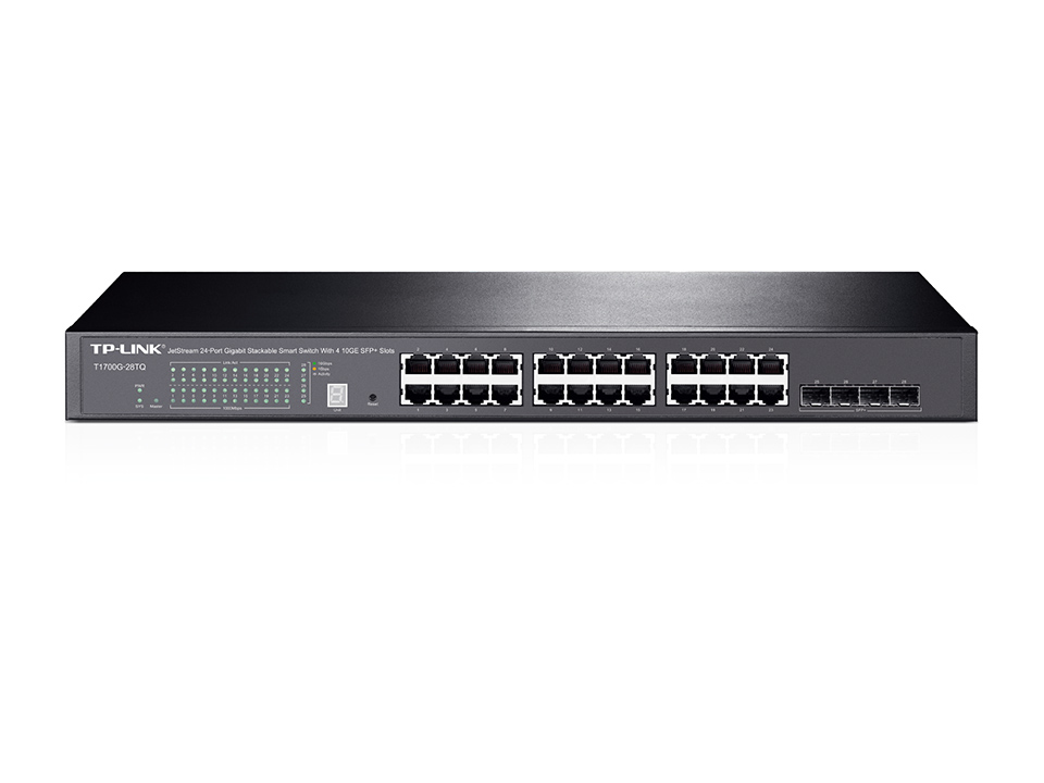 TP-Link JetStream 24-Port Gigabit Stackable Smart Network Switch with 4 10GE SFP+ Slots