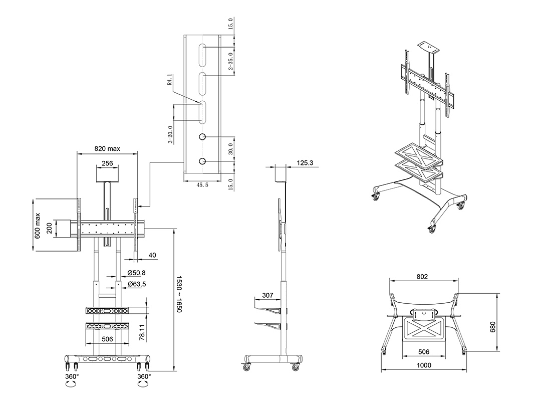 Multibrackets M Public Floorstand Basic 180 Plus – image 6
