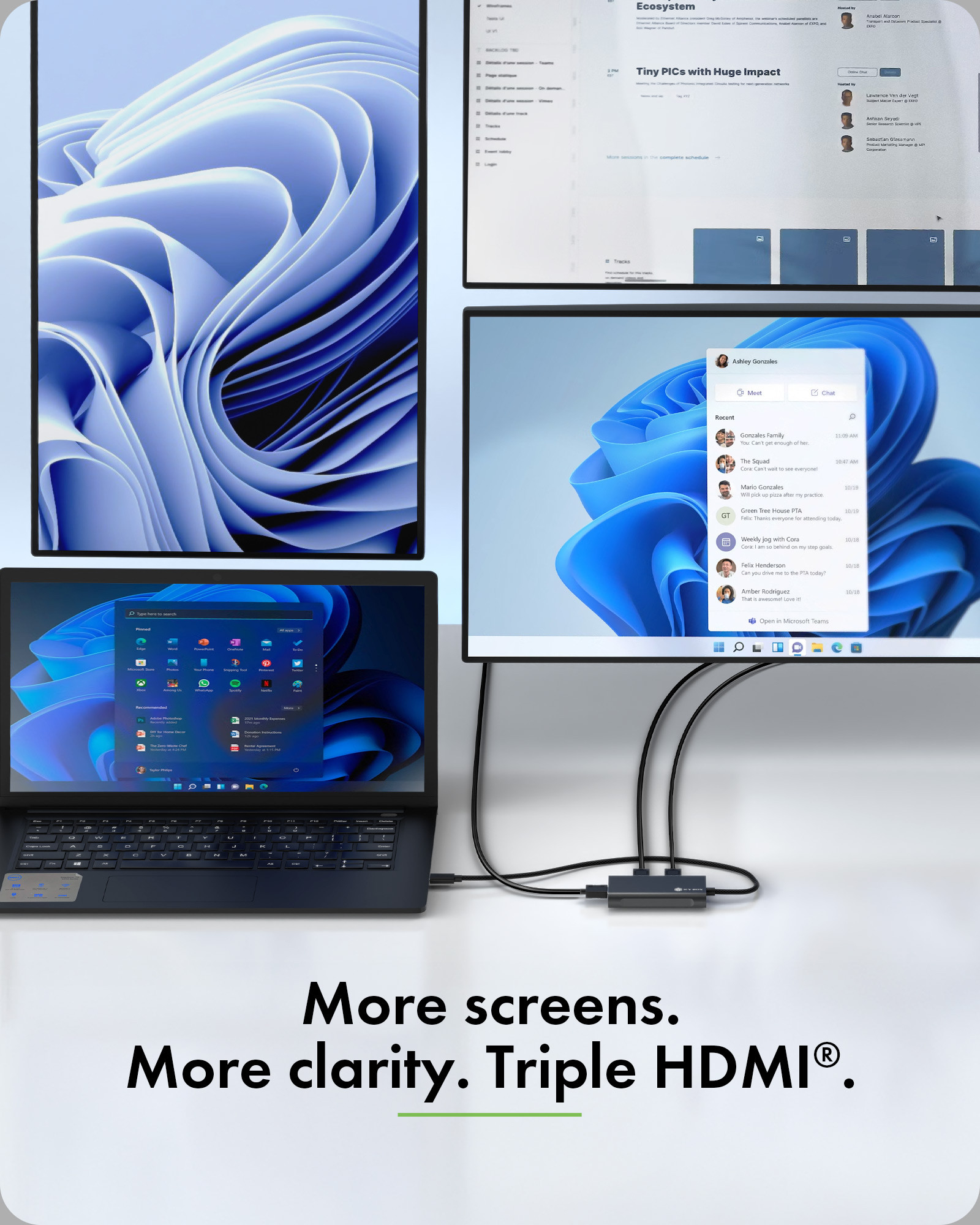 ICY BOX Adapter USB Type-C to 3x HDMI – image 2
