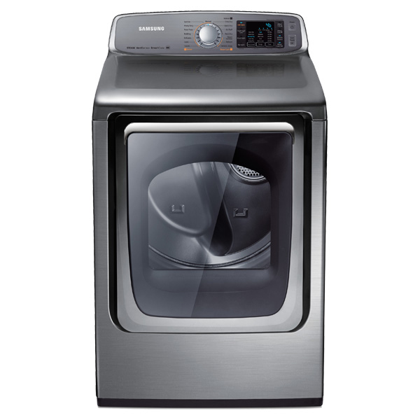 Samsung DV50F9A8EVP washer dryer Freestanding Front-load Platinum, Stainless steel – image 1