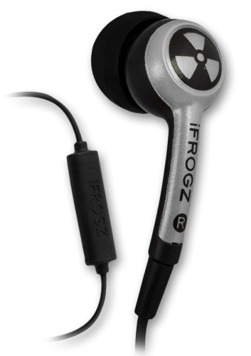 IFROGZ Plugz Headphones Wired Black, Silver
