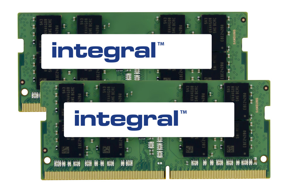 Integral 32GB (2x16GB) LAPTOP RAM MODULE KIT DDR4 2666MHz SODIMM EQV. TO SP032GBSFU266F22 FOR SILICON POWER